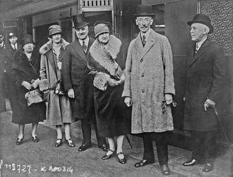 Louis-Alexandre Taschereau, Premier of Quebec, and His Wife Adine Dionne, in London, 14 October 1926